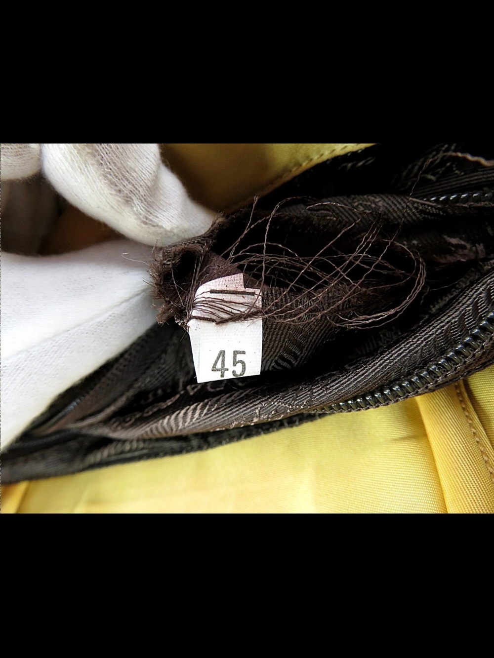 Prada Yellow Nylon Tote with Double Shoulder Straps - Picture 15 of 16